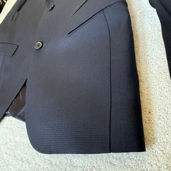 BOSS Hugo Boss Navy Blue Wool Sport Jacket Blazer Suit Separates - US 42R - Picture 4 of 16